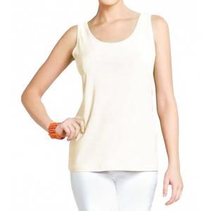 NEW CLARA SUNWOO mid-length tank top in ivory